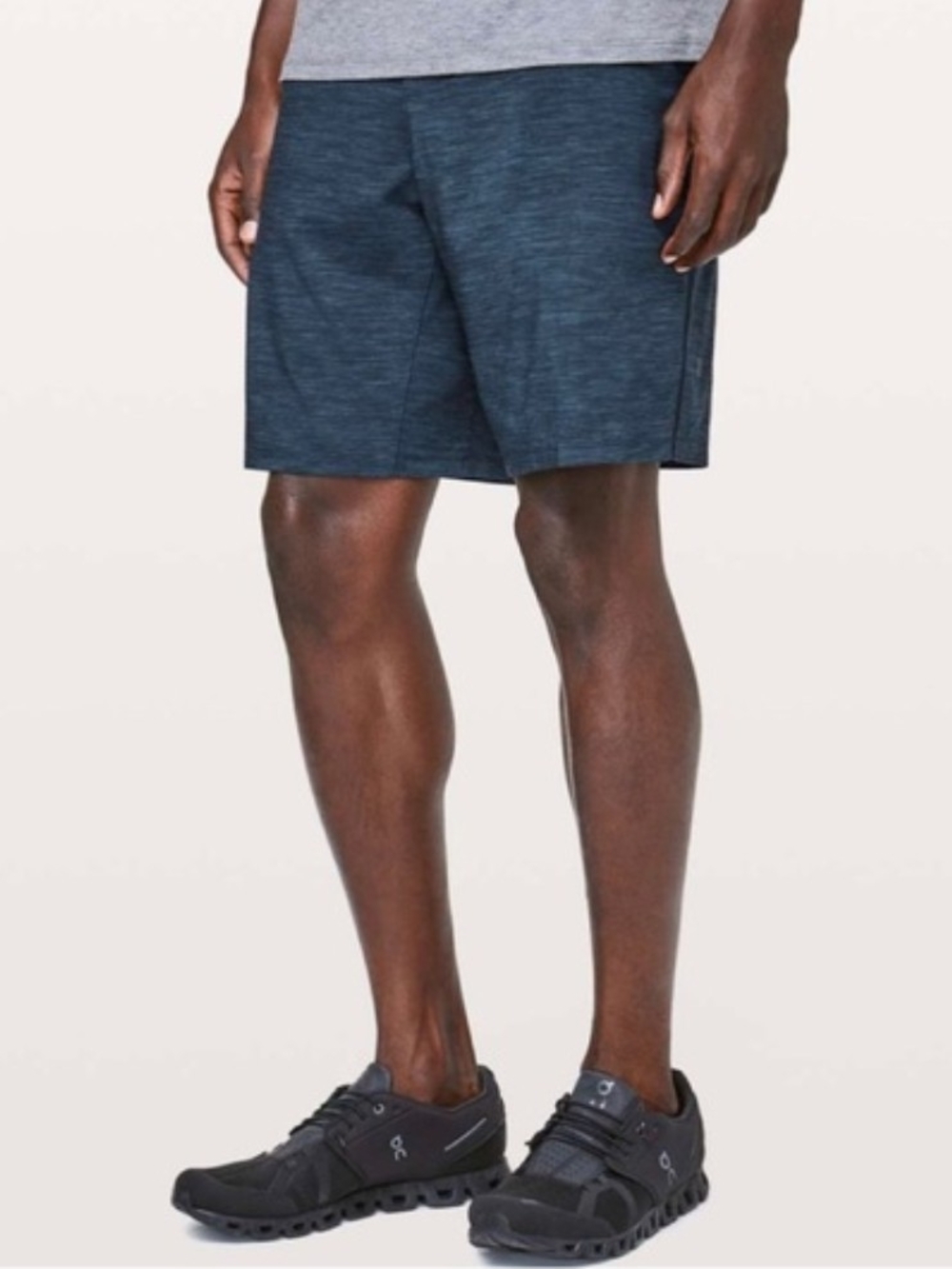 Lululemon Pace Breaker Short 9" Linerless Heather Allover Iron Blue Size M NWOT